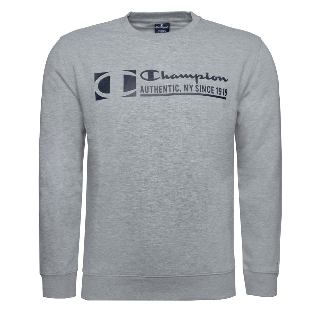 Champion Herren Graphic Shop Authentic-Fall Fleece Crewneck Kapuzenpullover S Hellgrau Meliert, S He