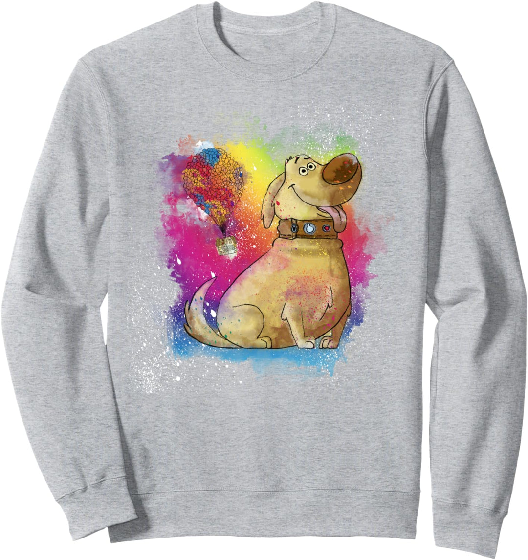 Disney Pixar Up Dug Watercolor Rainbow C1 Sweatshirt