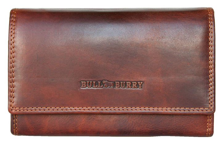 Mittelgrosse RFID-Lederbrieftasche Bull Burry ganz aus starkem echtem Rindsleder