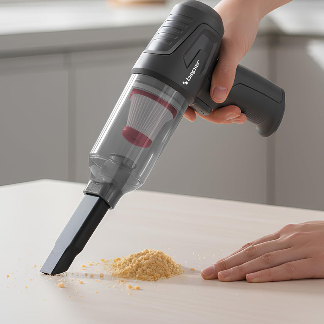 BEPER P202ASP410 2-in-1 Mini-Staubsauger und Laubbläser, bürstenlos, für Autos, tragbarer Handstaubs