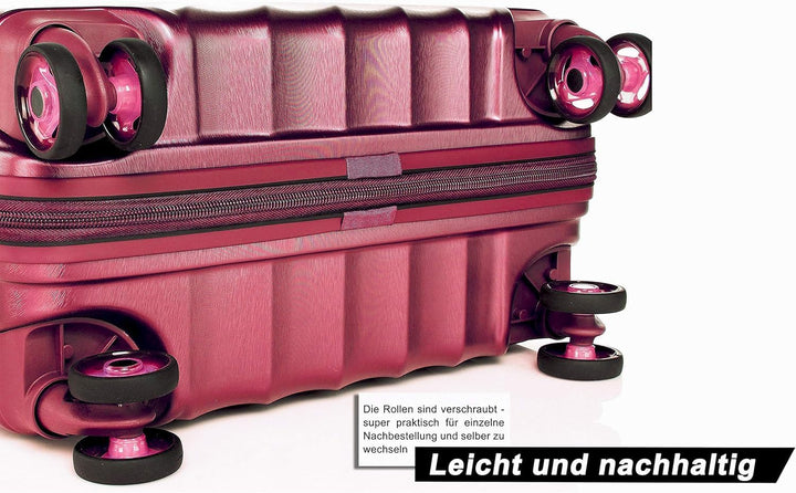 ABISTAB VERAGE Leichter Hartschalen-Koffer Handgepäck TSA integriert S-M-L-Set von Kinetic, 4 Rollen