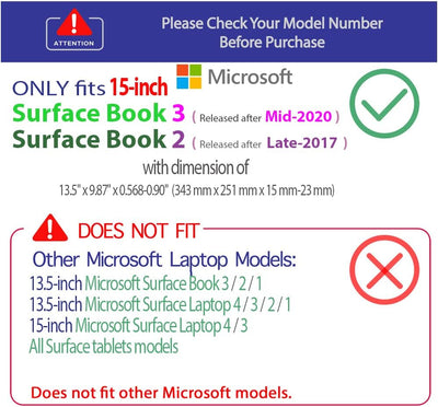 mCover Hartschalen für Microsoft Surface Book 2/3 (38,1 cm) 15 Zoll (Aqua) 15" Microsoft surface boo