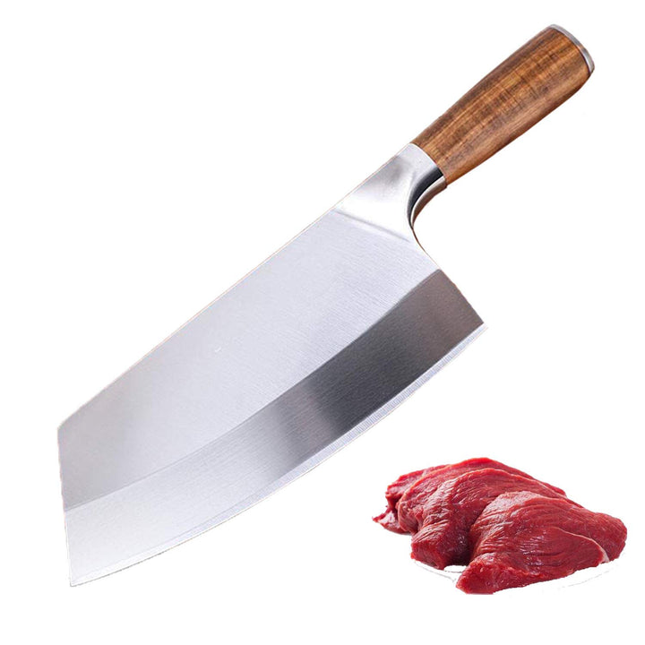 Küchenmesser, 8 Zoll Fleisch Cleaver Ultra Sharp, High Carbon Edelstahl Metzgermesser mit Holzgriff,