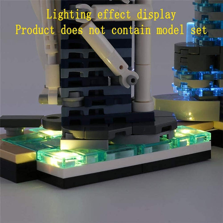 GEAMENT LED-Licht-Set für Architecture Skylines Dubai – kompatibel mit Lego 21052 Bausteine Modell (