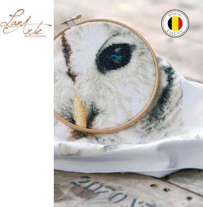 Lanarte Zählmusterpackung Eule Zählstoff Kreuzstichpackung, Baumwolle, Mehrfarbig, 19 x 26 x 0.3 cm,