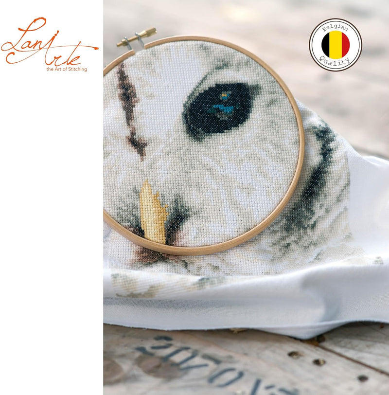 Lanarte Zählmusterpackung Eule Zählstoff Kreuzstichpackung, Baumwolle, Mehrfarbig, 19 x 26 x 0.3 cm,