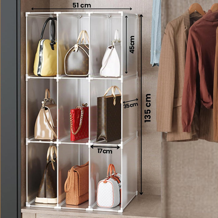 Taschenorganizer, Modulares Regal für Schrank, Regal für Zimmer, Flur. Aufbewahrungsregal für Zuhaus