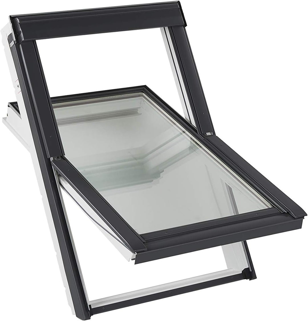 Velux Sparpaket SunProtect - Dachfenster+Eindeckrahmen+Elektro-Rollladen+KUX (55 x 78 CK02, EDZ 0000