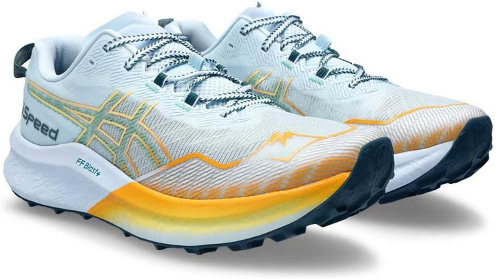 ASICS FUJISPEED 2 Carbon Mann Trailrunning-Schuhe Orange Rot, Light Blue Dark Mint