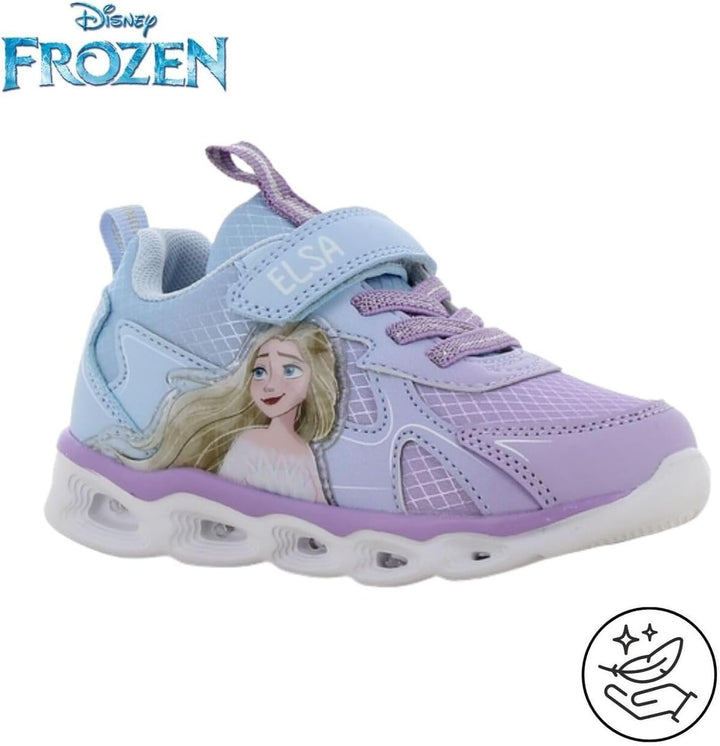 Leomil Frozen ELSA Schuhe Blinkschuhe Mädchen, Ideal for Schule und Freizeit 24 EU Lila Blau 685, 24