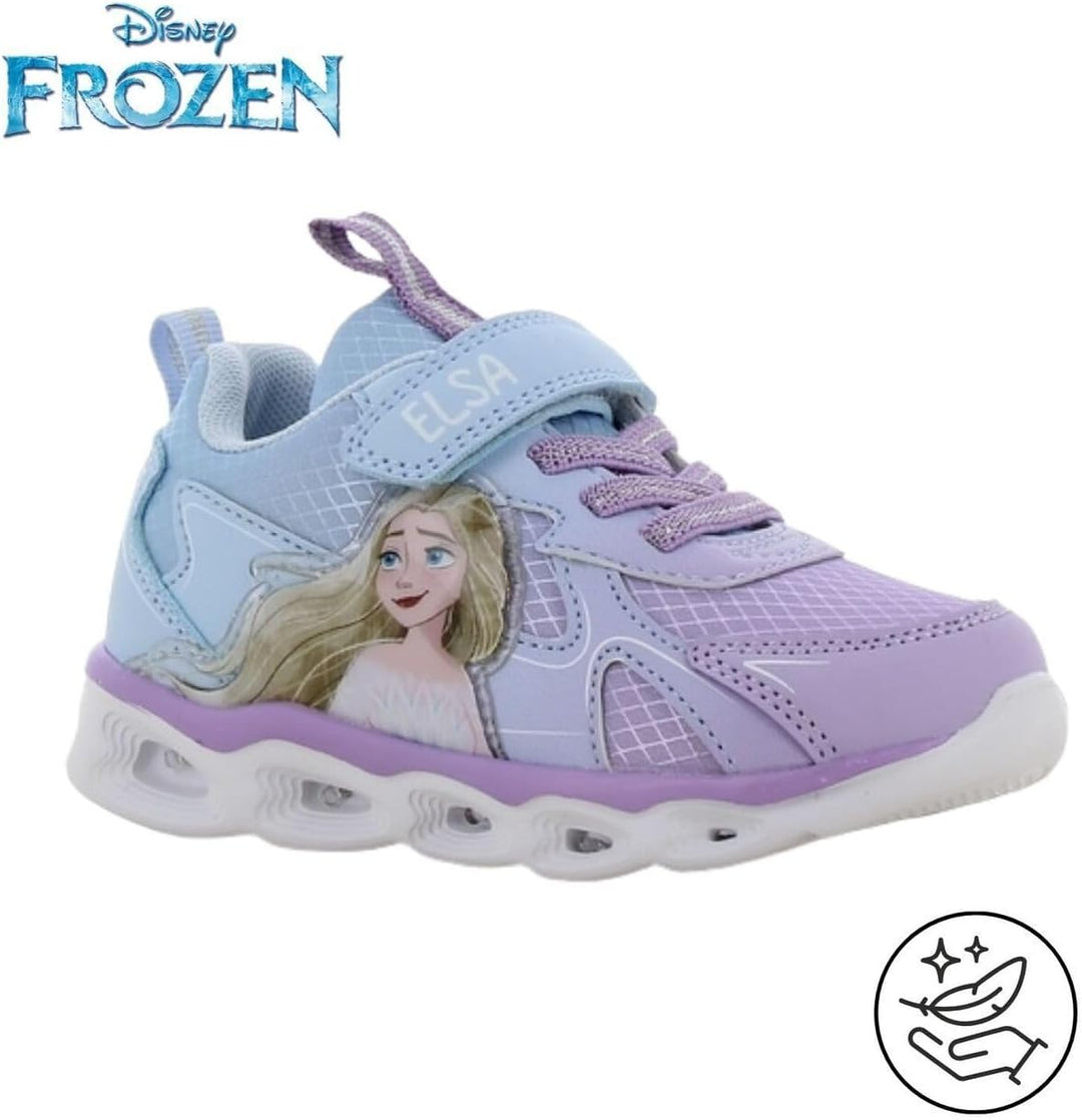 Leomil Frozen ELSA Schuhe Blinkschuhe Mädchen, Ideal for Schule und Freizeit 25 EU Lila Blau 685, 25