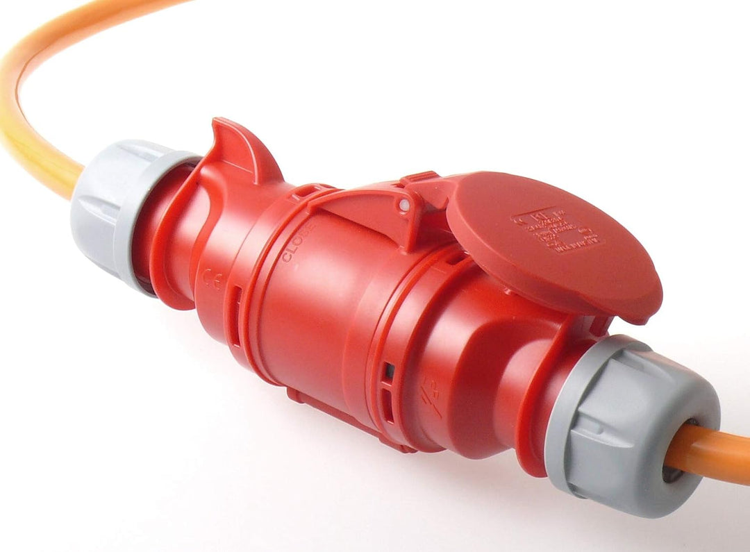 netbote24 CEE Starkstromkabel Verlängerungskabel Pur Leitung H07BQ-F 32A 400V 5g6 5x6 mm² 30m Orange