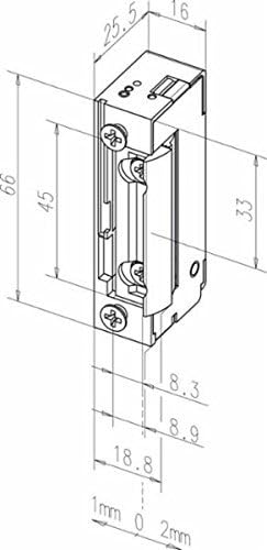 Eff-Eff 118E-A71 Türöffner 118E FaFix 10-24V AC/DC ohne Schliessblech Single, Single