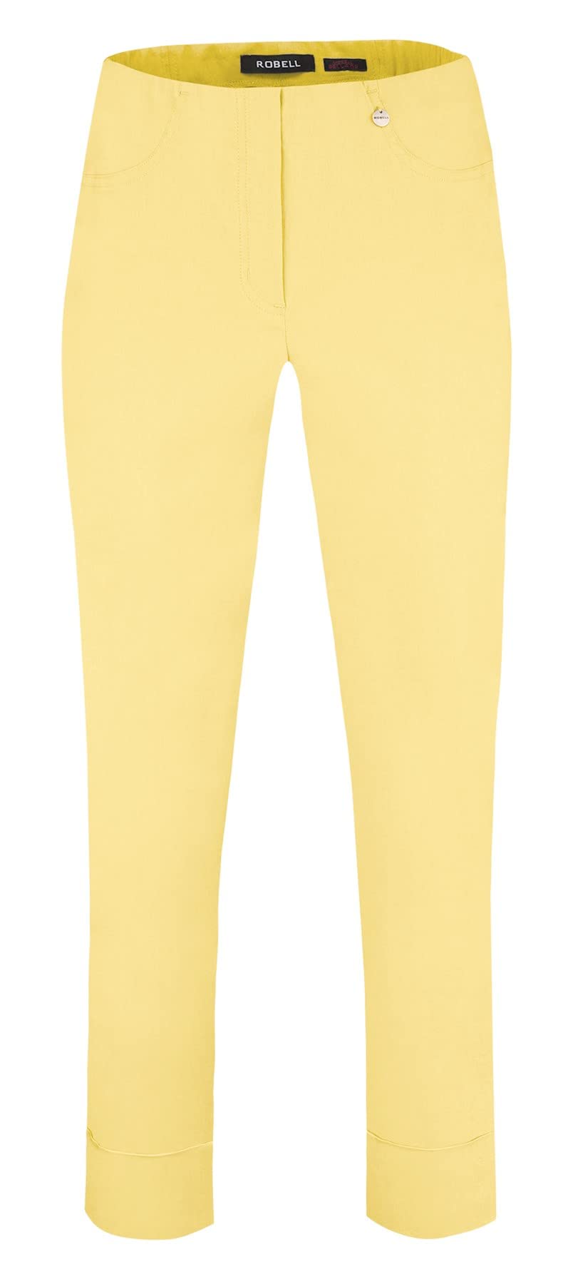 Robell-Bella09 Stretchhose mit Umschlag und Gesässtaschen 36 Slim Sunshine, 36 Slim Sunshine