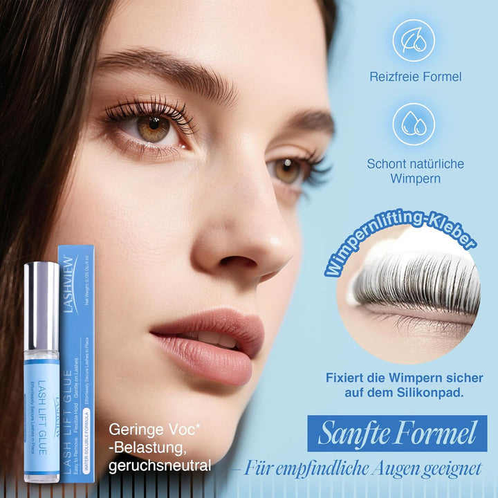 LASHVIEW Lash Lift Kit, professionelle Qualität | Semipermanente Locken | Haltbarkeit bis zu 1 Monat