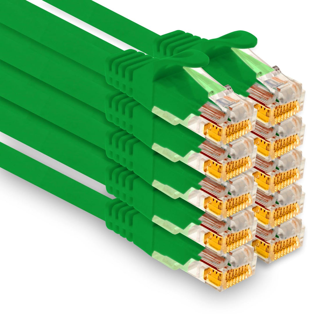 1aTTack.de - 10 X 1,0m Cat7 Netzwerkkabel, Cat.7 Ethernet, Lan & Cat 7 Patchkabel für maximale Inter