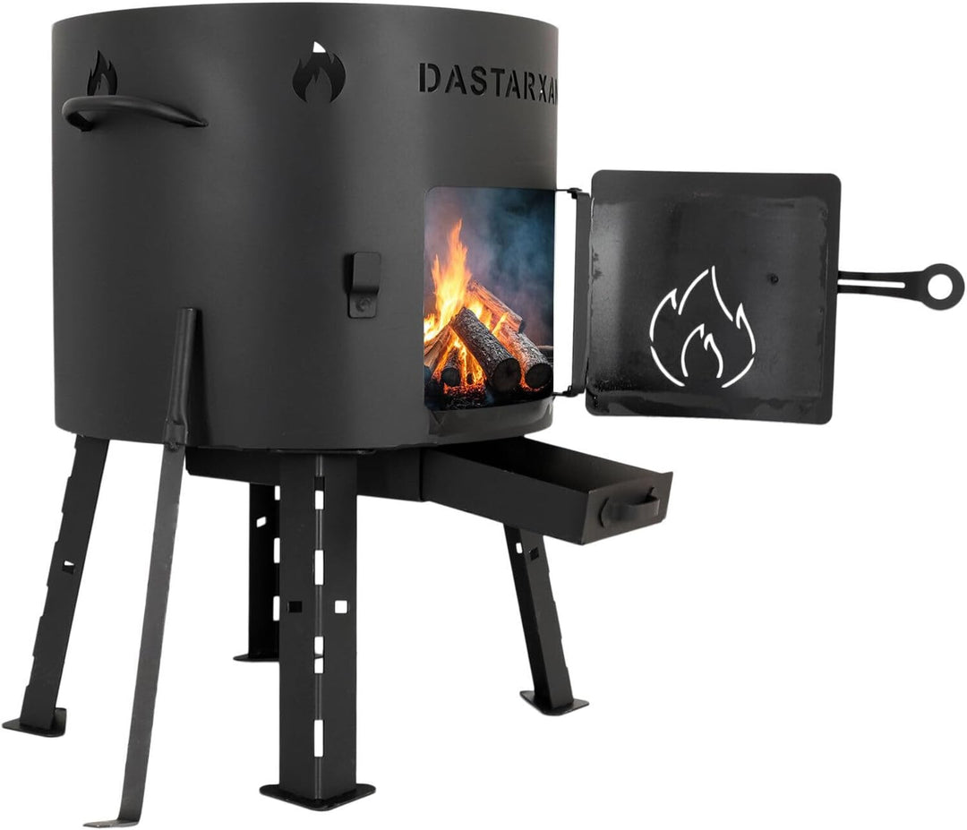 Ø41cm Uchag 2mm stahl Utschak Feuerstelle Utschag Campingofen 16L Kazan WOK Kasan (Runder boden) Fel