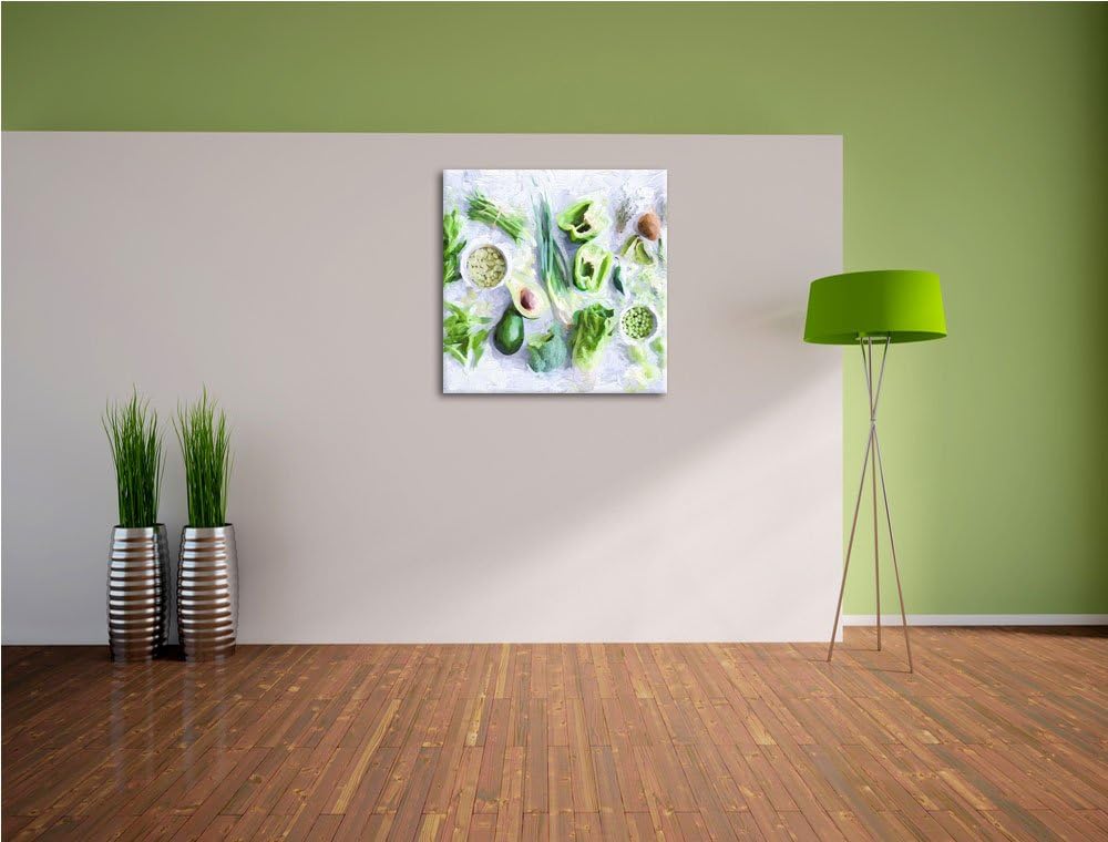 Leckeres knackiges Gemüse, Format: 70x70 auf Leinwand, XXL riesige Bilder fertig gerahmt mit Keilrah