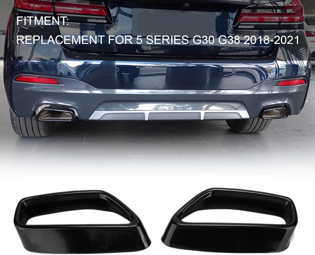 g30 endrohr auspuffblende schwarz cover Auspuff Endrohrblenden, 2 Stück Auspuff Endrohrblenden Gloss