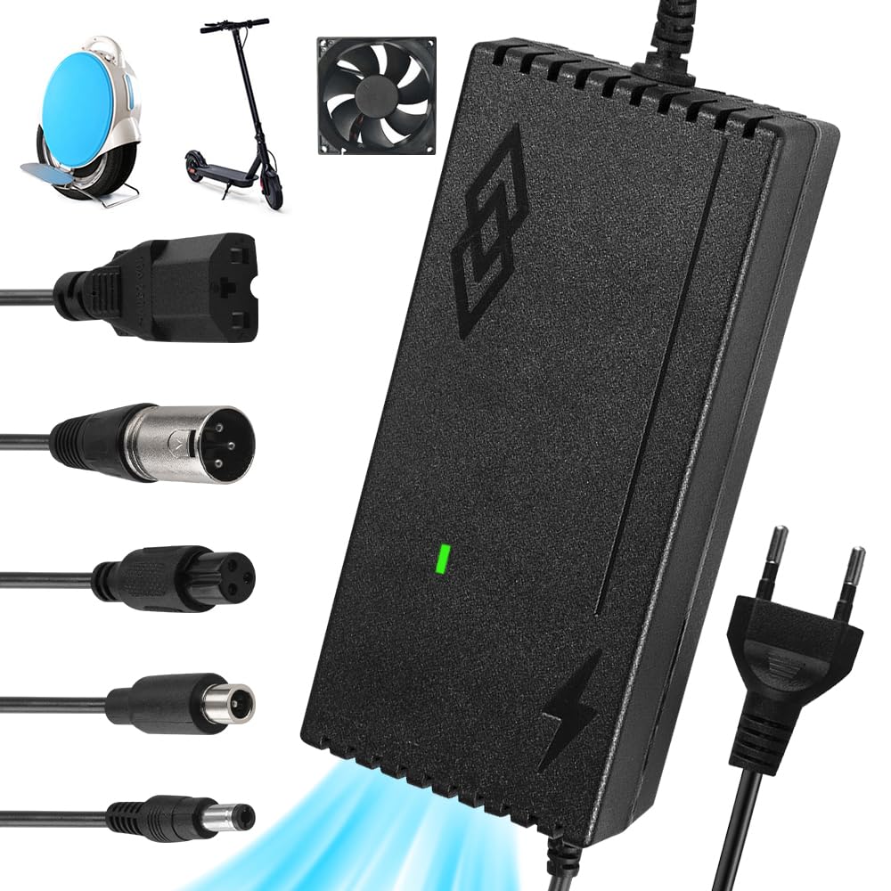 Ladegeräte für Scooter, 54.6V 2A AC Netzteil Fahrrad Ladegerät mit 5 Anschlüssen Hoverboard Ladekabe