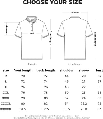 GLESTORE Poloshirt Herren Männer Hemd Herren Kurzarm Shirt Sommer L Blau&orange, L Blau&orange