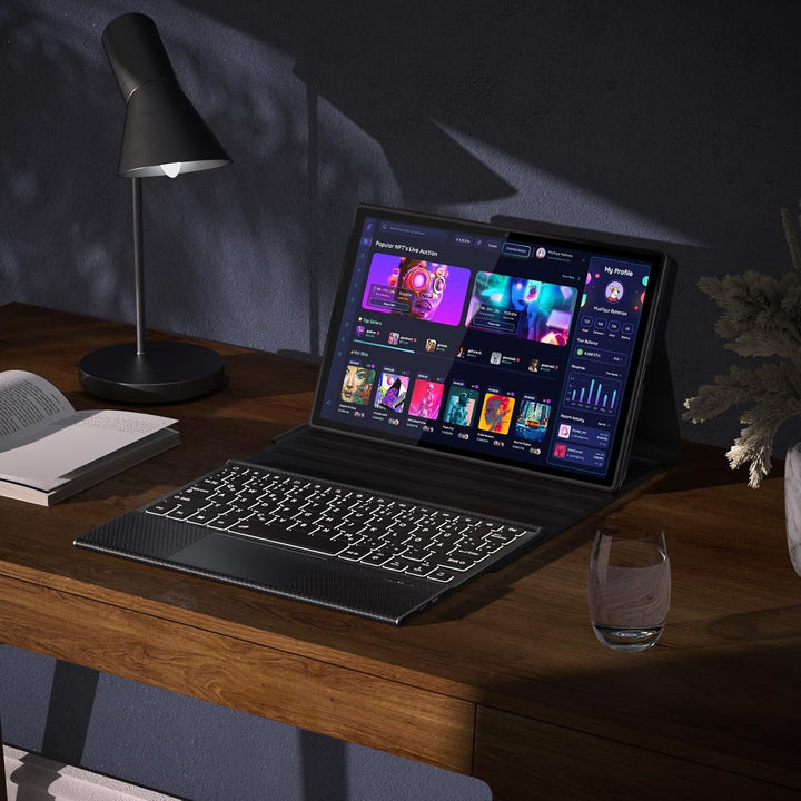 DoohowCase Bluetooth Tastatur Hülle mit Trackpad für Google Pixel Tablet 11 Zoll 2023, wiederaufladb