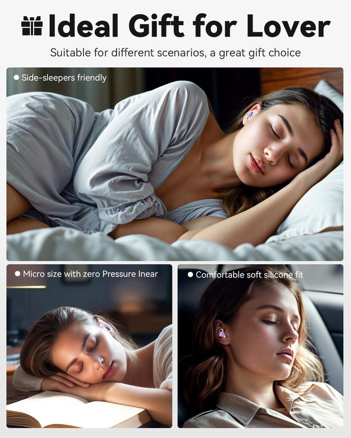 MONODEAL Schlafkopfhörer Bluetooth 5.4 Sleep Earbuds, Weiche Kopfhörer Schlafen Sleepbuds, Unsichtba