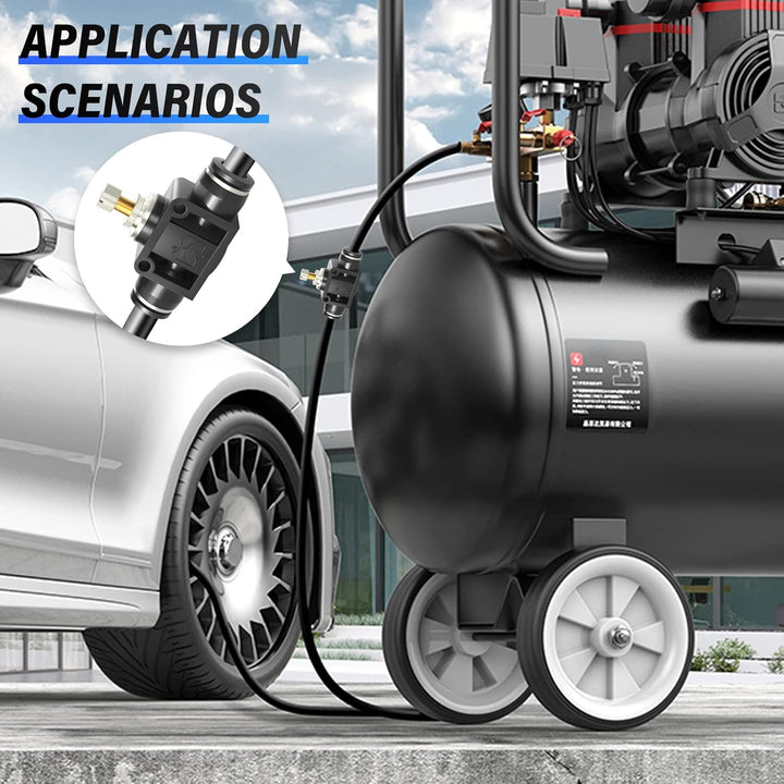 SCF-1/4 Luftstromregelventil mit Push-to-Connect-Armatur, Inline-Drehzahlregler, Union gerade – 1/4