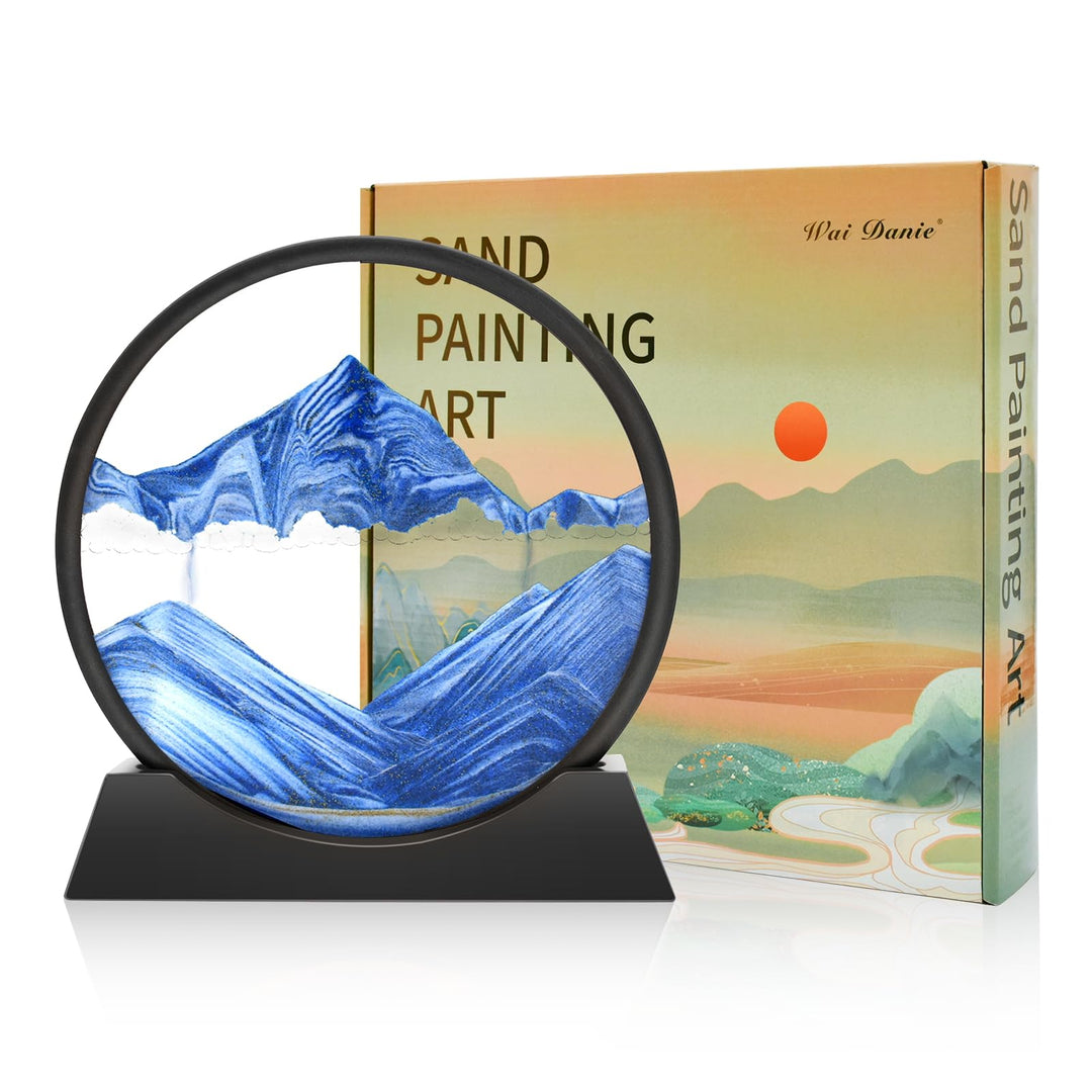 Wai Danie Sandbilder zum Drehen 3D Sandscape - die Sandkunst in Tiefsee Fliessende Sandmalerei Gesch