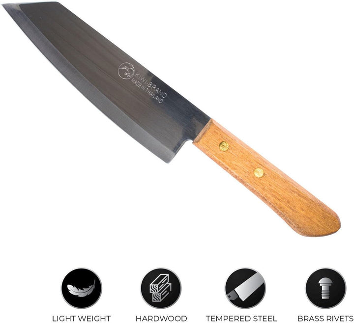 Kiwi Messer, zum Kochen, 16,5 cm mit Holzgriff, 171, Holzfarbe, Silber Silber 16,5 cm, Silber 16,5 c