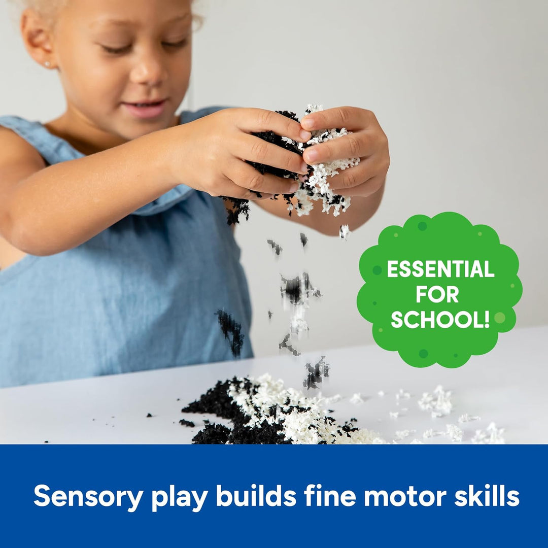 Learning Resources Playfoam Pluffle X-Röhre mit schwarz-weissem Pluffle, Sensorik-Spielzeug, trockne