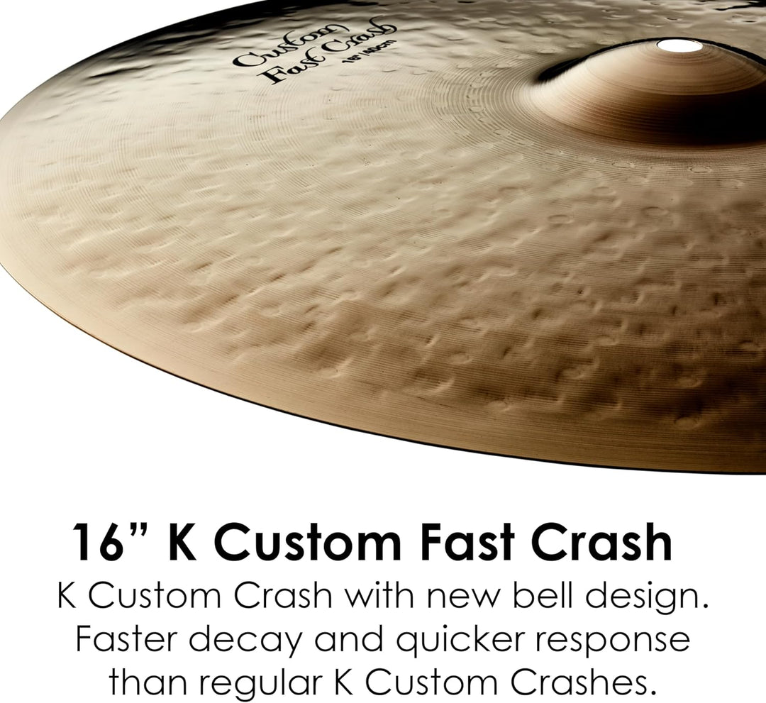 Zildjian K Custom Series - 16 Zoll Fast Crash Cymbal - Brilliant finish, 16 Zoll