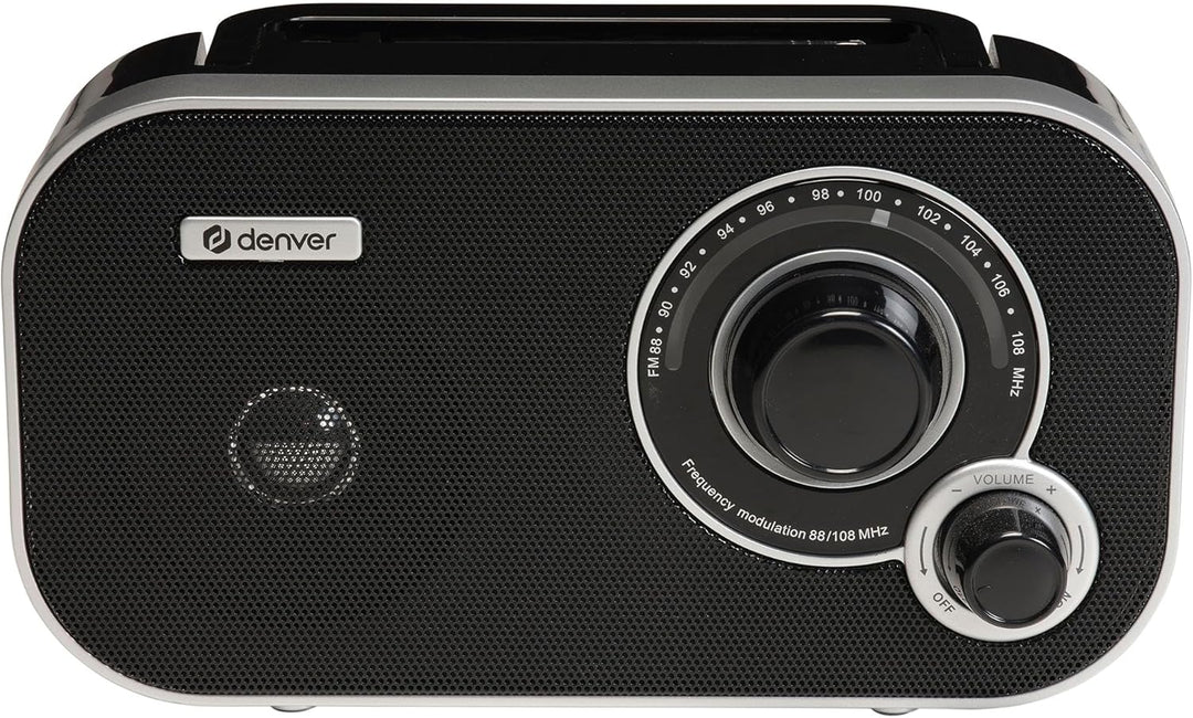 Denver TR-51 UKW-Radio mit analogem Tuning, Schwarz