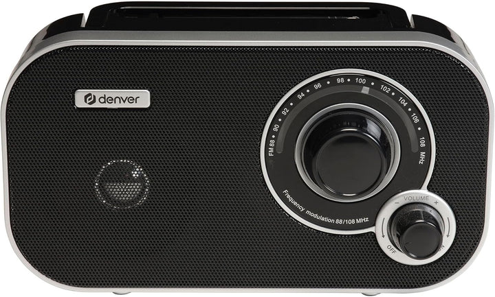 Denver TR-51 UKW-Radio mit analogem Tuning, Schwarz