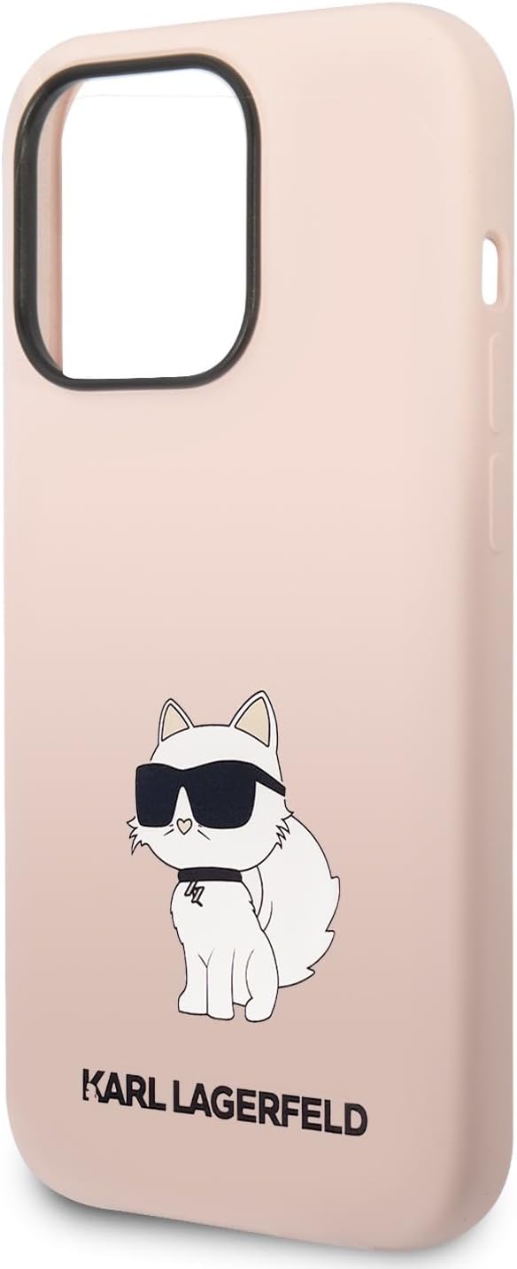 KARL LAGERFELD KLHCP14LSNCHBCP Hülle für iPhone 14 Pro 6,1" hardcase Rosa Silico