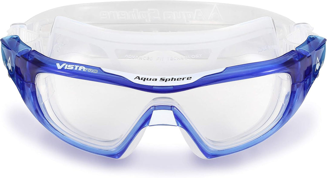 Aquasphere Unisex Vista Pro Schwimmmaske (1er Pack) Einheitsgrösse Transparent - Blaue Titan-Spiegel