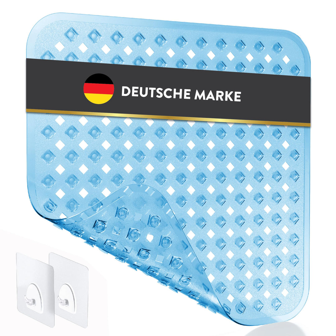 BAMONDO Duschmatte rutschfest & Hautsensitiv (blau transparent) 53x53 cm - Antirutschmatte Dusche ma