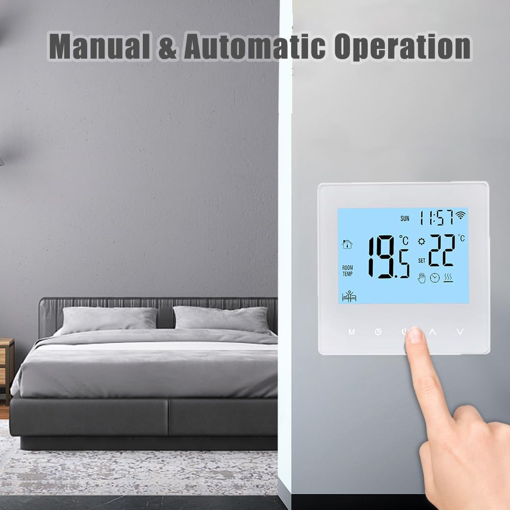 Decdeal WLAN Thermostat Raumthermostat Wasser,Digital Thermostat Fussbodenheizung,Programmierbar 230
