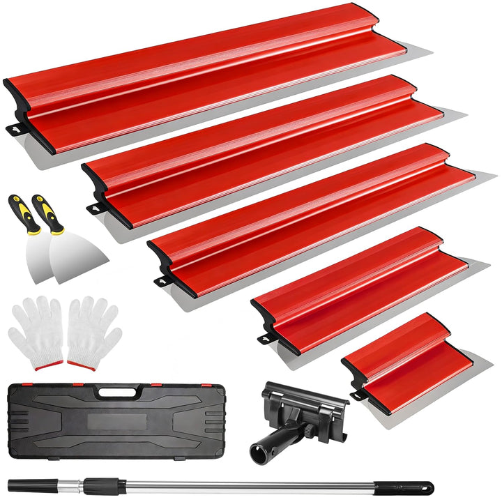 Flächenspachtelset Profi im Koffer, Inkl. 5 x Flächenschaber (16cm Halbmond, 25cm, 40cm, 60cm, 80cm)