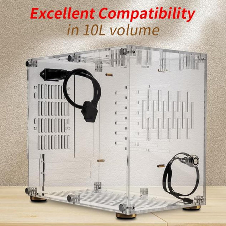 Annadue Klares Acryl ITX Gehäuse, Tragbares ITX Computer Gehäuse, Transparentes Acryl Chassis, 360 G