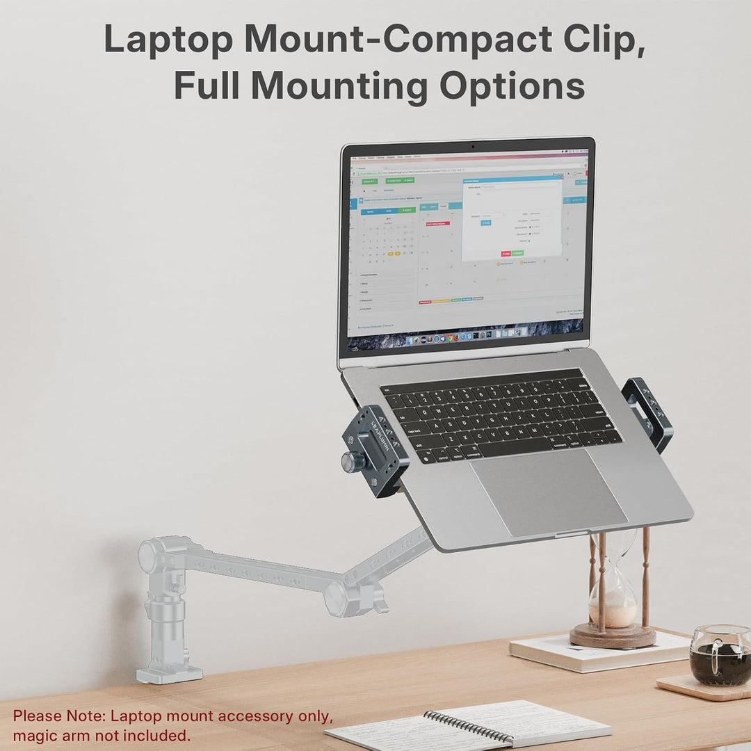 Laptop-Stativhalterung mit 1/10.2 cm & 3/20.3 cm Schraubenlöchern, Arca Swiss Plate, Gummiauflage fü