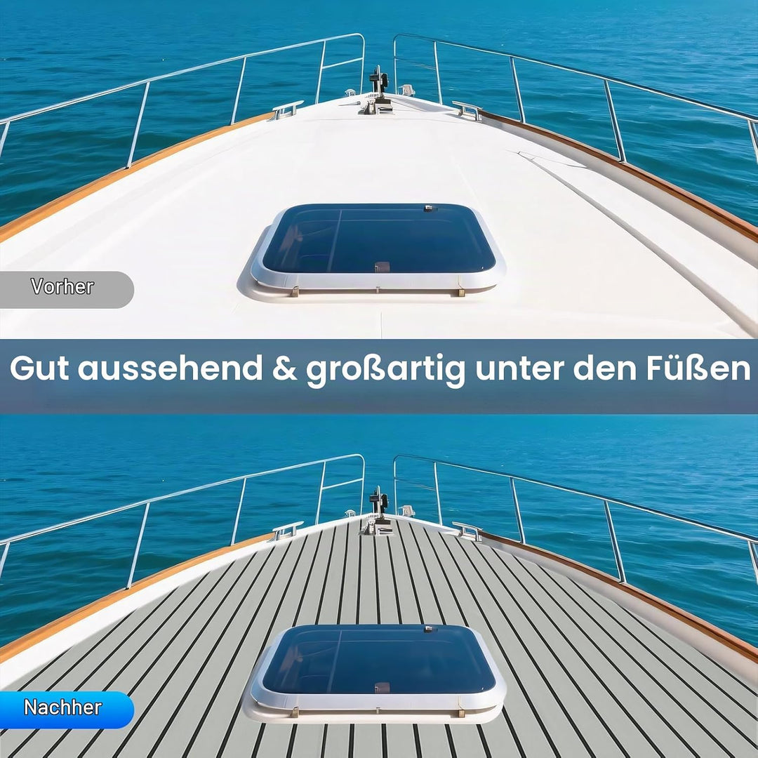 240cm x 90cm x 6mm Eva-Schaum Deckbeschläge für Boote Yacht Marine Bodenbelag Rutschfester Teppich M