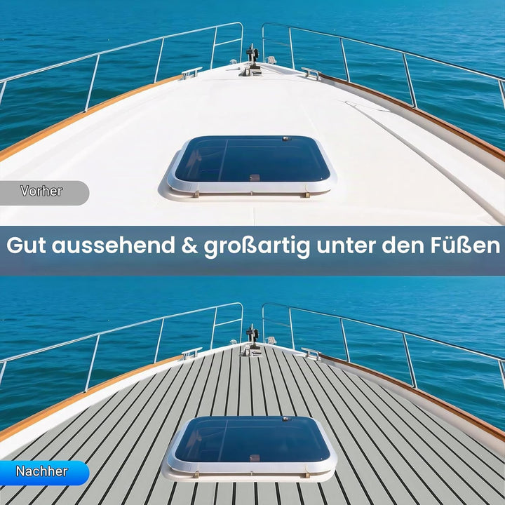 240cm x 90cm x 6mm Eva-Schaum Deckbeschläge für Boote Yacht Marine Bodenbelag Rutschfester Teppich M