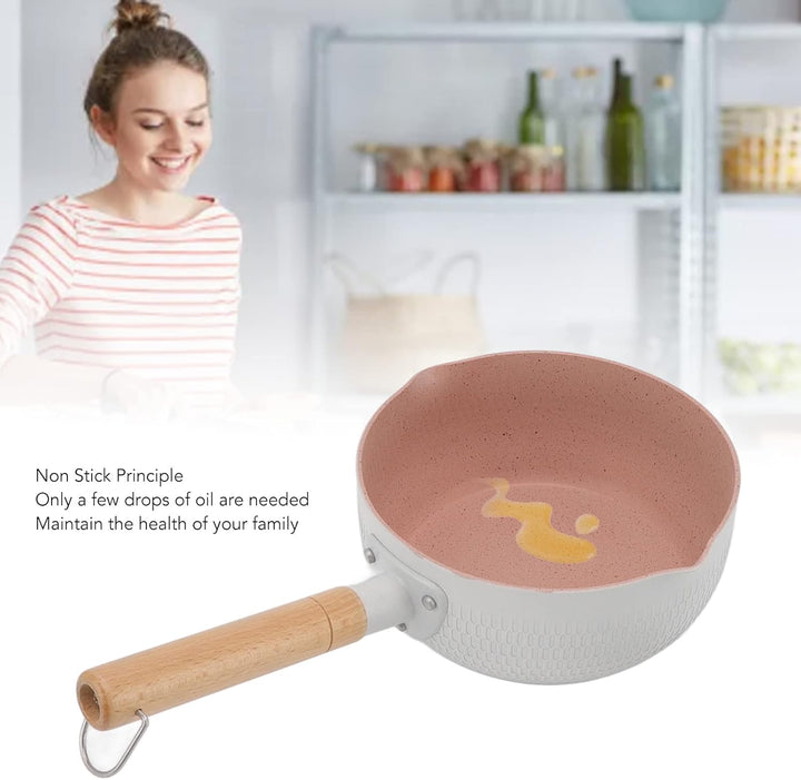 Sossenpfanne, Antihaft-Aluminiumlegierung, Multifunktionaler Milchtopf Mit Holzgriff, Kochpfanne Im