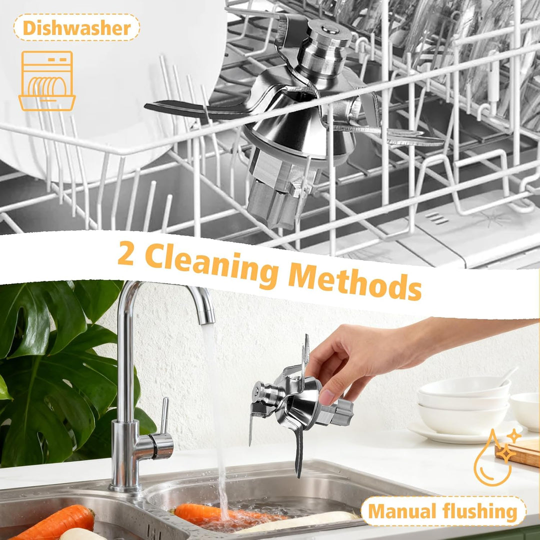 Mixermesser für Vorwerk Thermomix TM31, Edelstahl TM31 Ersatzmesser mit Dichtungsring, Küchenmaschin