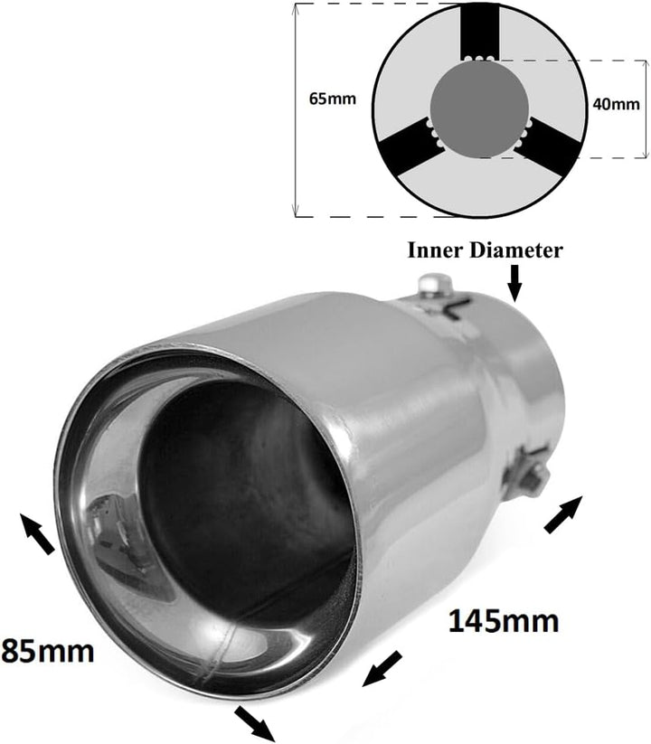 Auspuffblende Endrohr Endstuck Auspuff Blende Schalldampf Sportauspuff Universell Schalldampf Sport