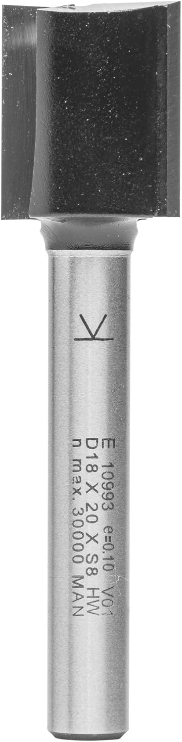 ENT 10993 Nutfräser HW, Schaft (S) 8 mm, Durchmesser (D) 18 mm, NL 20 mm, SL 50 mm, GL 70 mm, mit Ha