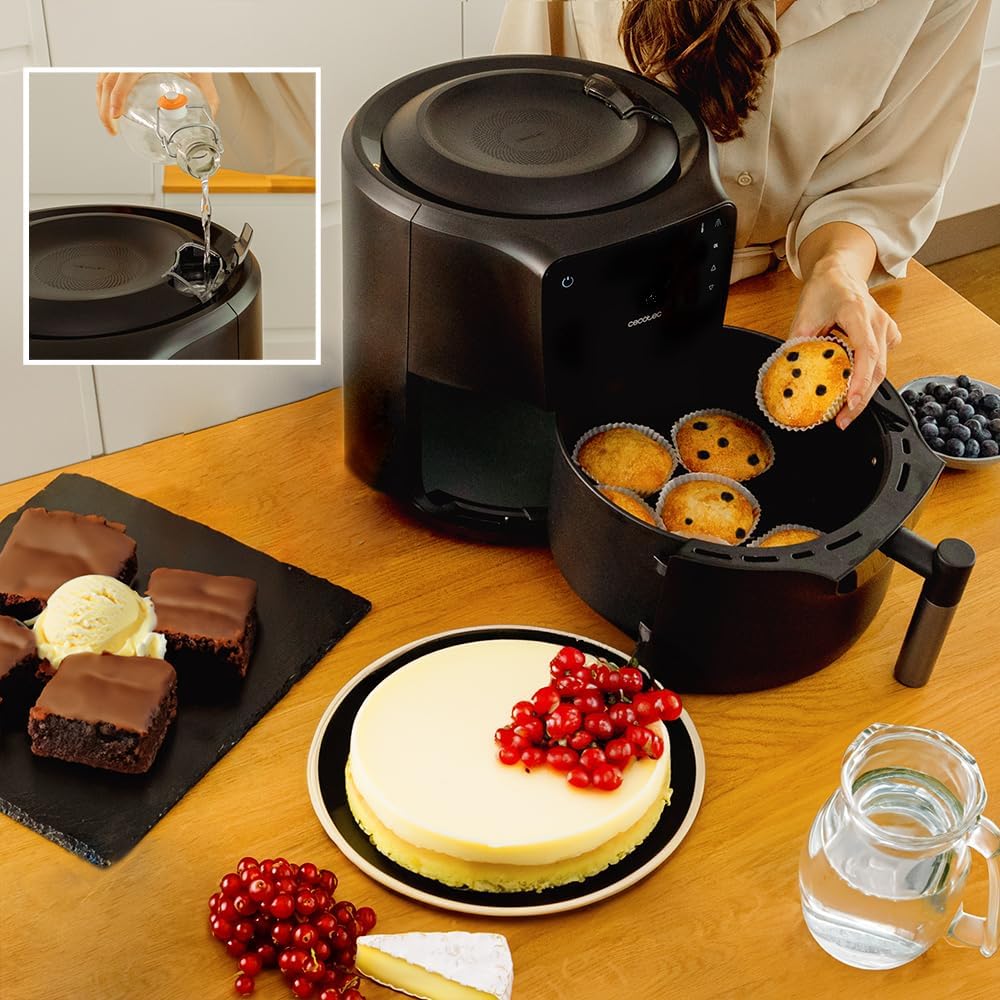 Cecotec Cecofry Rain Pack Luftfritteuse, ölfrei, 5,5 l, mit Zubehör, 1550 W, eingebautes Ölspray, au