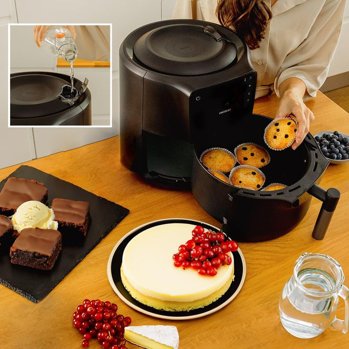 Cecotec Cecofry Rain Pack Luftfritteuse, ölfrei, 5,5 l, mit Zubehör, 1550 W, eingebautes Ölspray, au