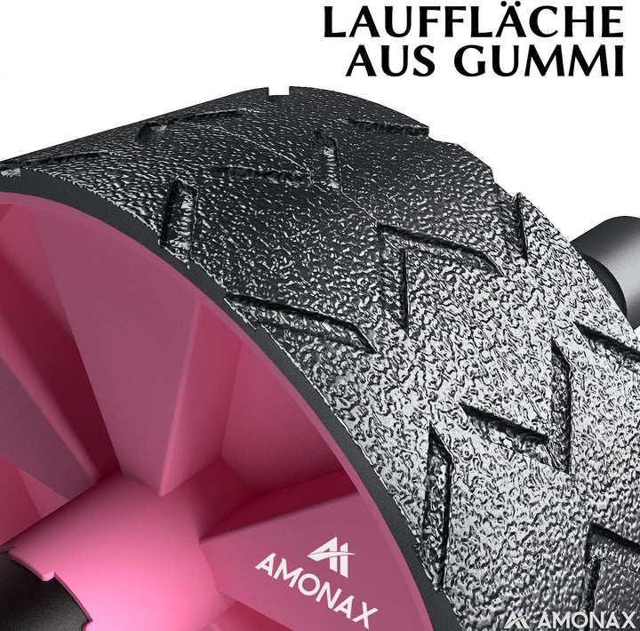 Amonax Bauchroller, bauchtrainer ab roller, bauchmuskeltrainer ab wheel set, mit Rutschfester, inkl.